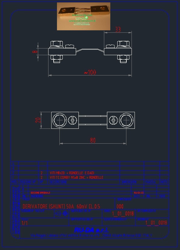 Current Shunt 50A 60mV RU-DA ITALY Current_Shunt_50A_60mV_RU-DA_ITALY
